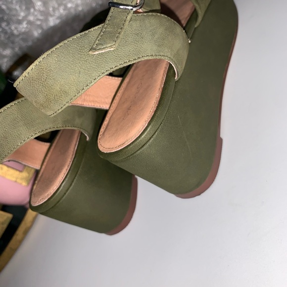 Caslon Platform Sandals Matte Green Sz 6.5 - Picture 6 of 13